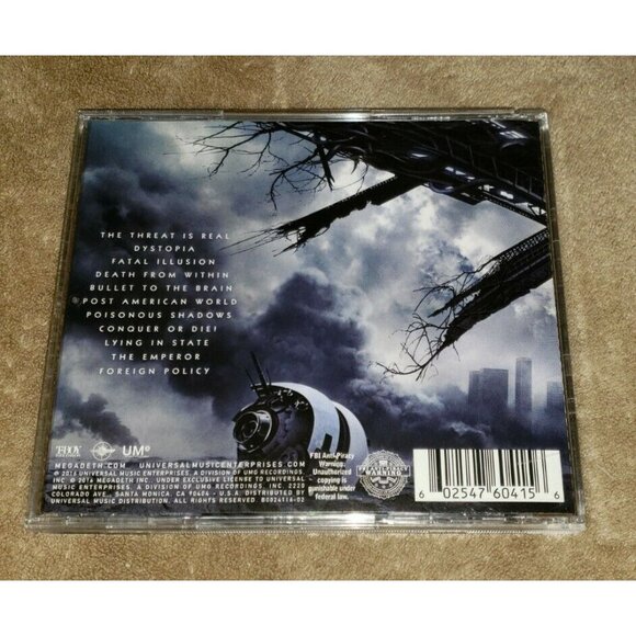 MEGADETH cd DYSTOPIA 11 tracks - Picture 2 of 5